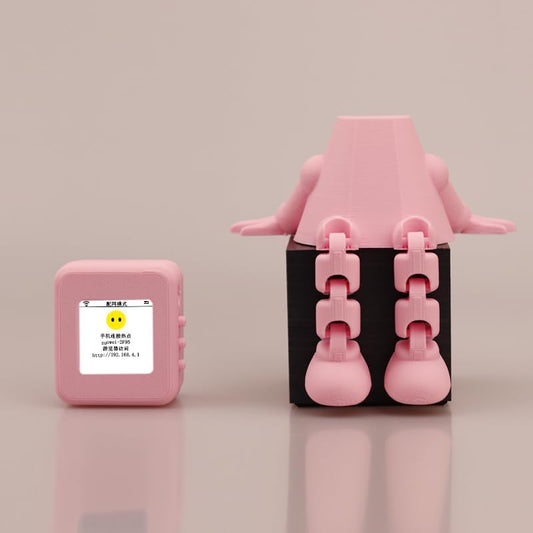 Mini Companion Robot Mini AI Voice Chat Robot - 1in Smart Color Screen with Wi-Fi, Voice Control, Emotional Interaction, Multiple Roles & Voice Cloning, Access to Large AI Model（Blue） (Pink)