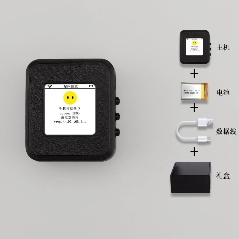 Mini Companion Robot Mini AI Voice Chat Robot - 1in Smart Color Screen with Wi-Fi, Voice Control, Emotional Interaction, Multiple Roles & Voice Cloning, Access to Large AI Model（Blue） (Pink)